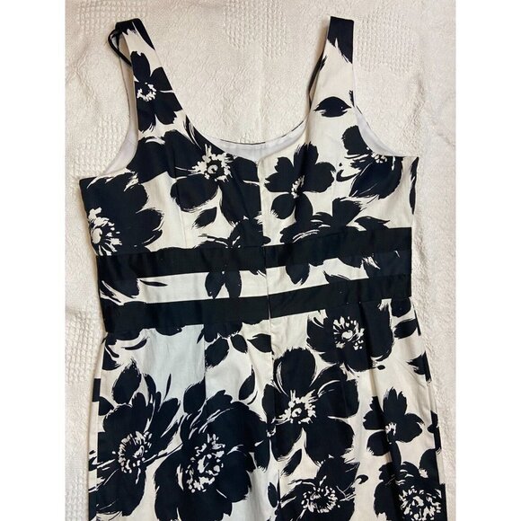 Jolibel Petite Women's Black Floral Print Sleeveless Shift Cotton Dress … - Picture 8 of 11